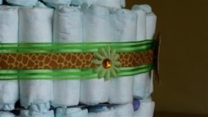 details of diaper cake