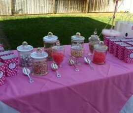 with Pop Corn boxes so guest could collect yummy candy at the end. Candy Bar