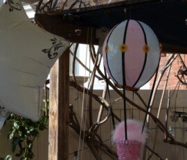 Next to hot air ballons Hand Stamped Paris Maylard Ballon